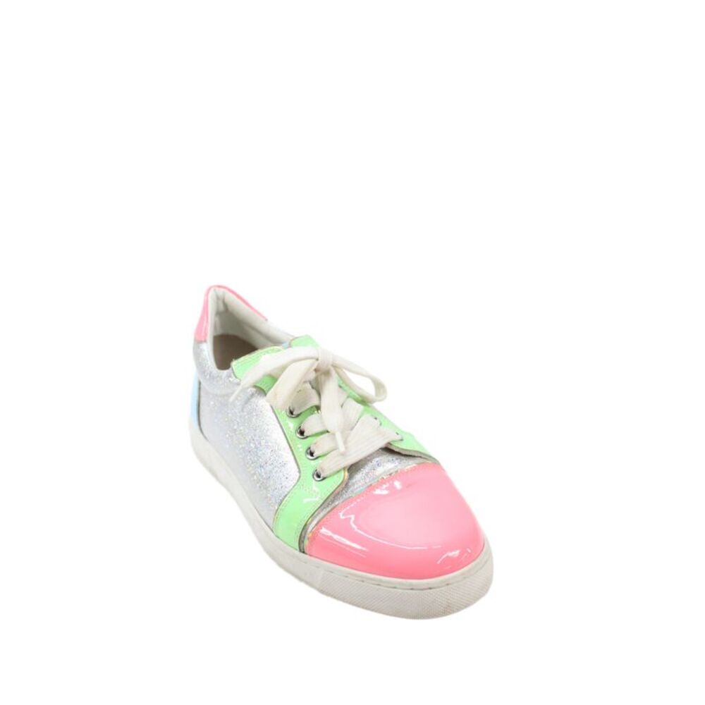 Christian Louboutin Womens Colorblock Low Top Sneakers Multicolor Size 37 7